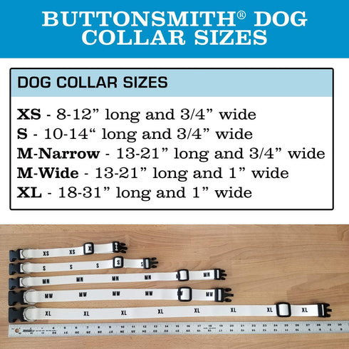 Buttonsmith Rainbow Hexes Dog Collar - Made in The USA - Fadeproof Permanently Bonded Printing, Military Grade Rustproof Buckle, Choice of 6 Sizes...