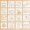16 Pieces Happy Birthday Stencil for Cakes, 5.9x5.9 inch Happy Bithday Drawing Templates, Reusable Bithday Cake Stencils, Birthday Stencils for Pa...