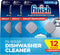 Finish Dishwasher Cleaner Tablets, Deep Cleans Hidden Grease & Grime, Fights Odors, No Extra Wash Cycle, Helps Maintain Dishwasher, 12 Month Suppl...