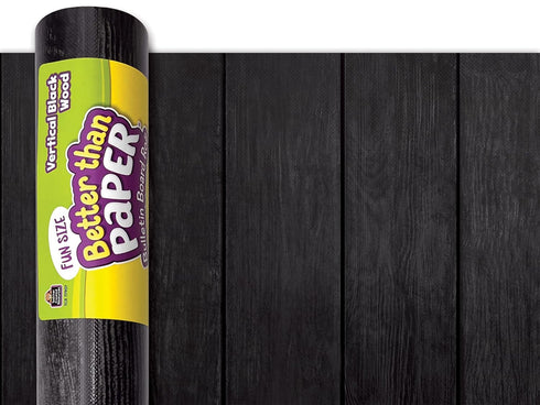 Teacher Created Resources Fun Size Vertical Black Wood Better Than Paper Bulletin Board Roll Large...