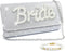 Lamyba Bride To Be Gifts Set Includes Bride Purse and Bride Bracelet, Bride Clutch Evening Bag for Engagement Bridal Shower Party Wedding day, Dia...
