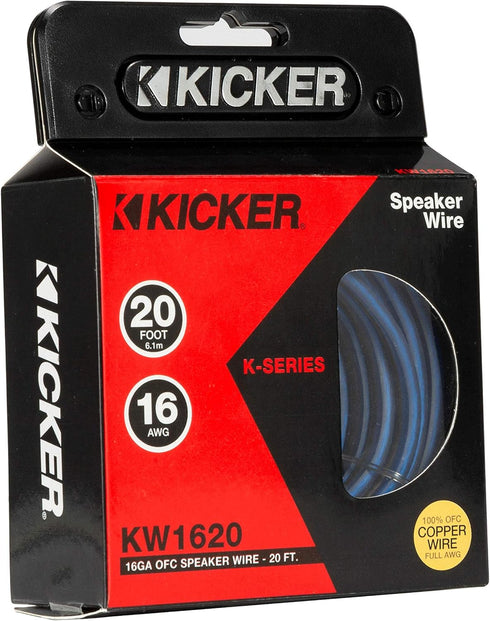 Kicker 46KW1620 K-Series 16AWG Speaker Wire, 20 FT...