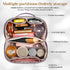 SFXULIX Large Capacity Travel Cosmetic Bag - Makeup Bag, PU Leather Waterproof Cosmetic Bag, Women Portable Travel Makeup Bag With Handle and Divi...