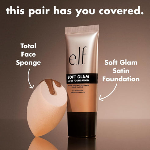 e.l.f. Soft Glam Foundation, Medium Coverage, Long-Lasting & Buildable Foundation For A Smooth, Satin Finish, Vegan & Cruelty-Free, 30 Medium Warm...