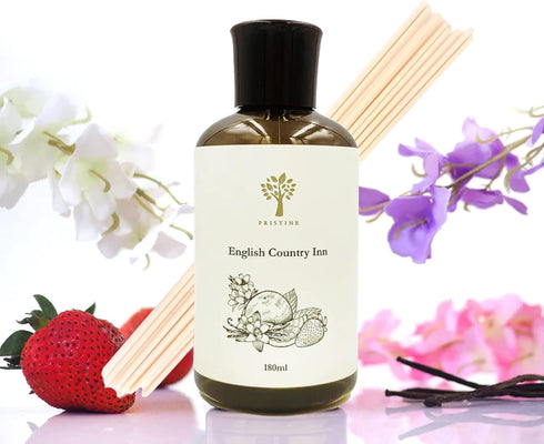 PRISTINE English Country Inn | Inspired by Ritz-Carlton Hotel Reed Diffuser Refill with Free Reed Stick | Jasmine, Strawberry, Vanilla Oil Diffuse...