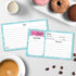 321Done Small 3x5 Recipe Cards (Set of 50) - Mason Jar - Thick Double Sided Premium Card Stock - Made in USA - Rustic Pink and Teal, Notes From...