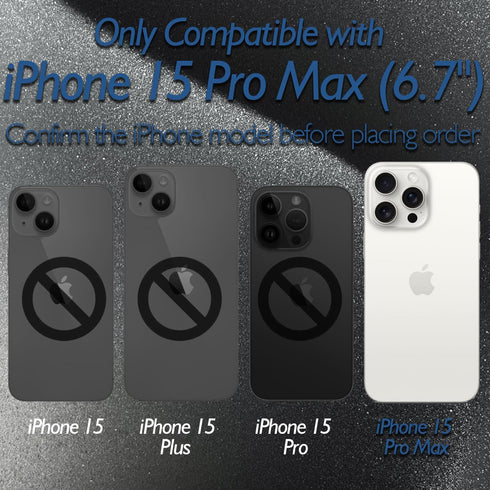 for iPhone 15 Pro Max Back Glass Screen Protector, (2-Pack) iPhone 15 Pro Max Back Glass Protector Rear Tempered Glass Crystal Clear for iPhone 15...