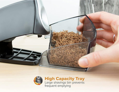 Compact Desktop Electric Pencil Sharpener, Black, Sold as 1 Each...