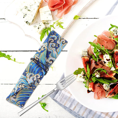 Zerodeko Japanese Chopsticks Carrying Case Linen Travel Utensil Bag Drawstring Reusable Chopsticks Holder Pouch Tableware Storage Sleeves...