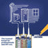 3006 Quick Dry All Purpose Adhesive Caulk White...