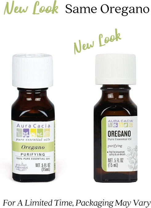 Aura Cacia 100% Pure Oregano Essential Oil, GC/MS Tested for Purity, 15 ml, Origanum vulgare, 0.5 Fl Oz...