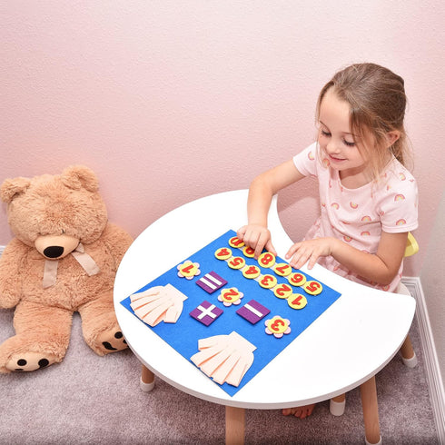 Montessori Learning Toddler Felt Educational Toy Finger Number Learning Counting Math Felt Board Preschool Manipulatives Travel Game Addition Subt...