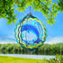 Wind Spinners Dolphint Gifts for Men Women-12 Inch 3D Stainless Hanging Garden Decor Metal Wind Sculptures for Spinner Sea Wave Outside Garden Win...