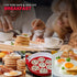 Silicone Pancake Mold, Mini Pancakes Maker and Fried Egg Ring Maker, Exulitimate (Red, 7 Cavity)...