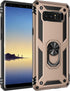 Military Grade Drop Impact Case for Samsung Galaxy Note 8, 360 Metal Rotating Ring Kickstand Holder, Built-in Magnetic Car Mount, Armor Shockproof...
