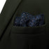 S&W SHLAX&WING Geometric Navy Handkerchief Pocket Squares for Men XL...