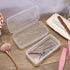 JUXYES Plastic Sterilizing Tray for Nail Art Accessories Tools, Portable Nail Art Tool Sterilizer Tray with Strainer, Fully Transparent Storage Bo...