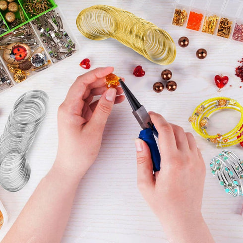 600 Loops Memory Wire for Jewelry Making Bracelets,Jewelry Wire Memory Beading Wire Steel Memory Wire Cuff Bangle Bracelet for Jewelry Making Supp...