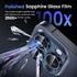 Tensea for iPhone 15 Pro/iPhone 15 Pro Max Camera Lens Protector, Bling Tempered Glass Cover Camera Screen Protector with Metal Ring Protector, Ca...