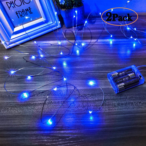 Led Fairy Lights Battery Operated, 1 Pack Mini Battery Powered Copper Wire Starry Fairy Lights for Bedroom, Christmas, Parties, Wedding, Centerpie...
