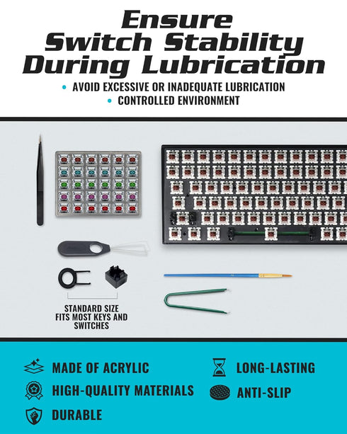 Swiss Industries Mechanical Keyboard Switch Lube Kit, Lube Station for Keyboard Switches, Includes Switch Lube Station, Keycap Puller, Switch Pull...