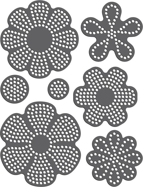 Rhinestone Genie Flowers 001 Magnetic Rhinestone Template, Black...