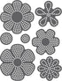 Rhinestone Genie Flowers 001 Magnetic Rhinestone Template, Black...