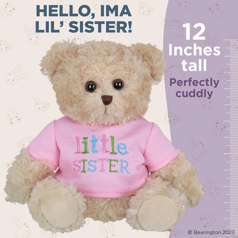 Bearington Little Sister Teddy Bear for Girls, 12 Inch Teddy Bear Stuffed Animal...