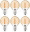 Low Light Bulbs Warm Light,G40 Amber led bulb,1 Watt Equivalent to 10W,50LM,2200K Ultra White,E12 LED Globe Bulbs decorative light Indoor Outdoor ...