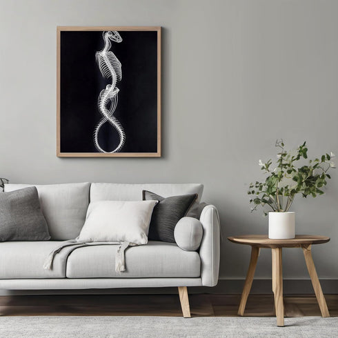Posterizer 1 pcs-abstract reptile X-ray art -4-Art for Animal Lovers Gift for Steampunk or Goth Fans Living Room Bedroom Decor- unframed wall art...