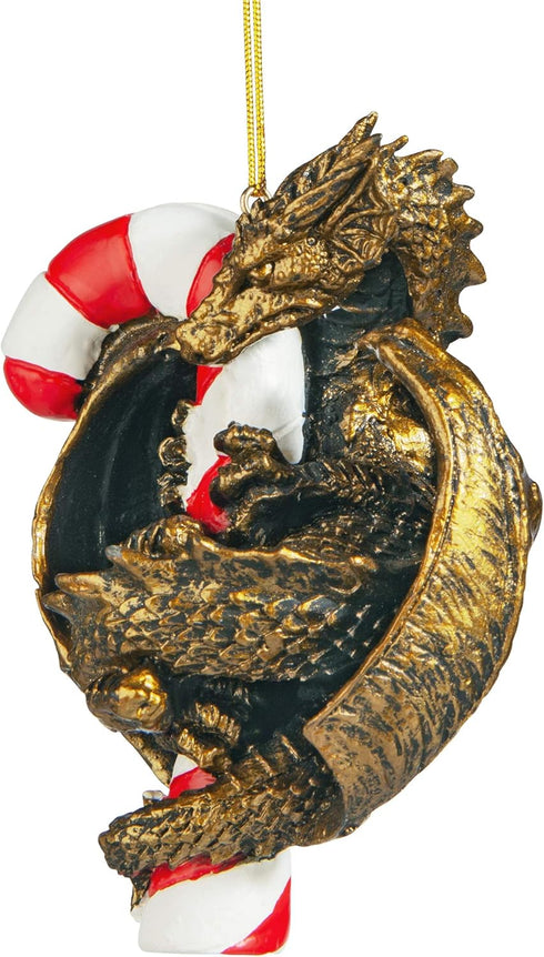 Gothic Dragon with a Candy Cane Sweet Tooth Christmas Tree Ornament, 4 Inch, Single...
