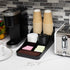 Mind Reader Cup and Condiment Station, Countertop Organizer, Coffee Bar, Kitchen, Stirrers, 7.25"L x 15.5"W x 5.25"H, Black...