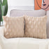 MADIZZ Set of 2 Soft Plush Short Wool Velvet Decorative Throw Pillow Covers 16x16 inch Khaki Square Luxury Style Cushion Cases Pillow Shell for So...