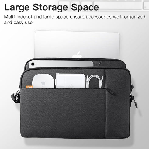 JETech 13 13.3 14 Inch Laptop Bag Case, Waterproof Slim Computer Sleeve Cover Compatible with MacBook Air/Pro 13/14, Surface Book 13.5, HP Pavilio...