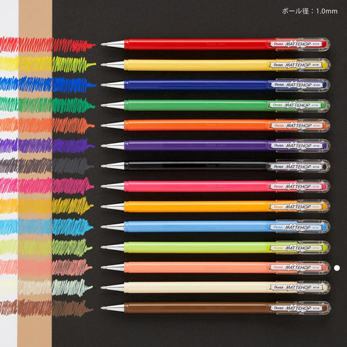 Pentel K110-VP2 Color Ballpoint Pen, Matte Hop, Coral Pink, 10 Count...