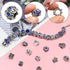 TOAOB 30pcs Dark Blue Large Hole European Beads Antique Silver Metal Rhinestone Rondelle Spacer Charms Beads Assortments for Bracelets Necklaces J...