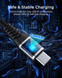 XYYZYZ USB C to USB C Cable 100W PD3.0 QC 5A USB C Charging Cable Nylon Braided Type C to Type C Cable Compatible with Galaxy S22/S21/A13, MacBook...