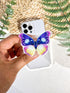 Nature Butterfly Phone Grip Stand, Cute Clear Cell Phone Holder,Expandable Collapsible Cell Phone Accessory, Phone Charms Support with Transparent...