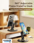 Cooper 360° Stand - Adjustable Cell Phone Stand for Desk | 360° Click-Rotating, Multi-Angle, Non-Slip Metal Base, Foldable & Portable | iPhone Sta...