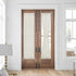 FMFUNCTEX Side Light Linen Texture Semi Sheer Narrow French Door Panels for Front/Glass Door, Window - 24 Inch L x 72 Inch W x 2 Panels...