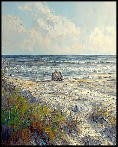 Posterizer 1 pcs-coastal landscape in classic oil painting style 5-Collectibles & Fine Art-Landscape & Nature Art-Gift for Men Women Teens- unfram...