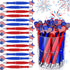 28 Pieces American Flag Pens Independence Day Pens Patriotic Day Ballpoint Pens USA Stars Retractable Pens 1.0 mm Black Ink Ballpoint Pens Heart P...