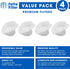 Fette Filter - Vacuum Replacement Filters Compatible with Swiffer Sweep and Vac. Compare to Part #99196 (Pack of 4)...