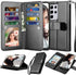 Njjex Wallet Case for Galaxy S21 5G - 9 Card Slots, PU Leather, Detachable Kickstand, Magnetic Cover & Lanyard - Black...