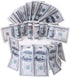 50 PCS Edible 100 Dollar Bill Image Cupcake Toppers Made of Wafer Paper Fake Money Cake Decoration for Baby Shower Birthday Anniversary Party Supp...