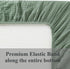 Muslin Fitted Crib Sheet with 4 Pack Muslin Baby Washcloths 12"x 12" Love Rainbow Stras,Cotton Stylish Boho Super Soft for Baby Roman Green...