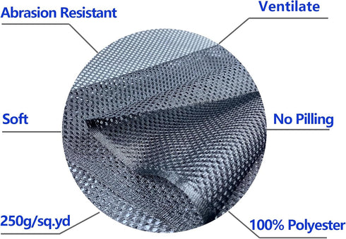 Mesh Fabric Netting Black Fabric Netting Soft Mesh Fabric for Sewing, Crafts?Shopping Bag, Backpack Pocket and Straps and Netting Clothes (Black(1...