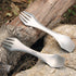 2 pcs Titanium spork Eco-friendly Durable Rustproof Titanium flatware Light weight spoon/Knife/Fork 3 in 1 Cutlery/Utensil for outdoor camping tra...