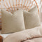 PHF 100% Cotton Waffle Weave Euro Shams 26" x 26", No Filling, 2 Pack Elegant Home Decorative Euro Throw Pillow Covers for Bed Couch Sofa, Khaki...