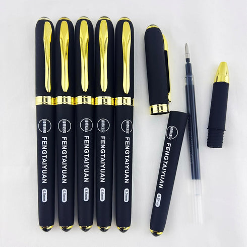 Fengtaiyuan P18Prox6, Gel Pens, Black Ink, Extra FIne 0.5mm, Writting Pens, Smooth, 6 Pack (P18Prox6)...